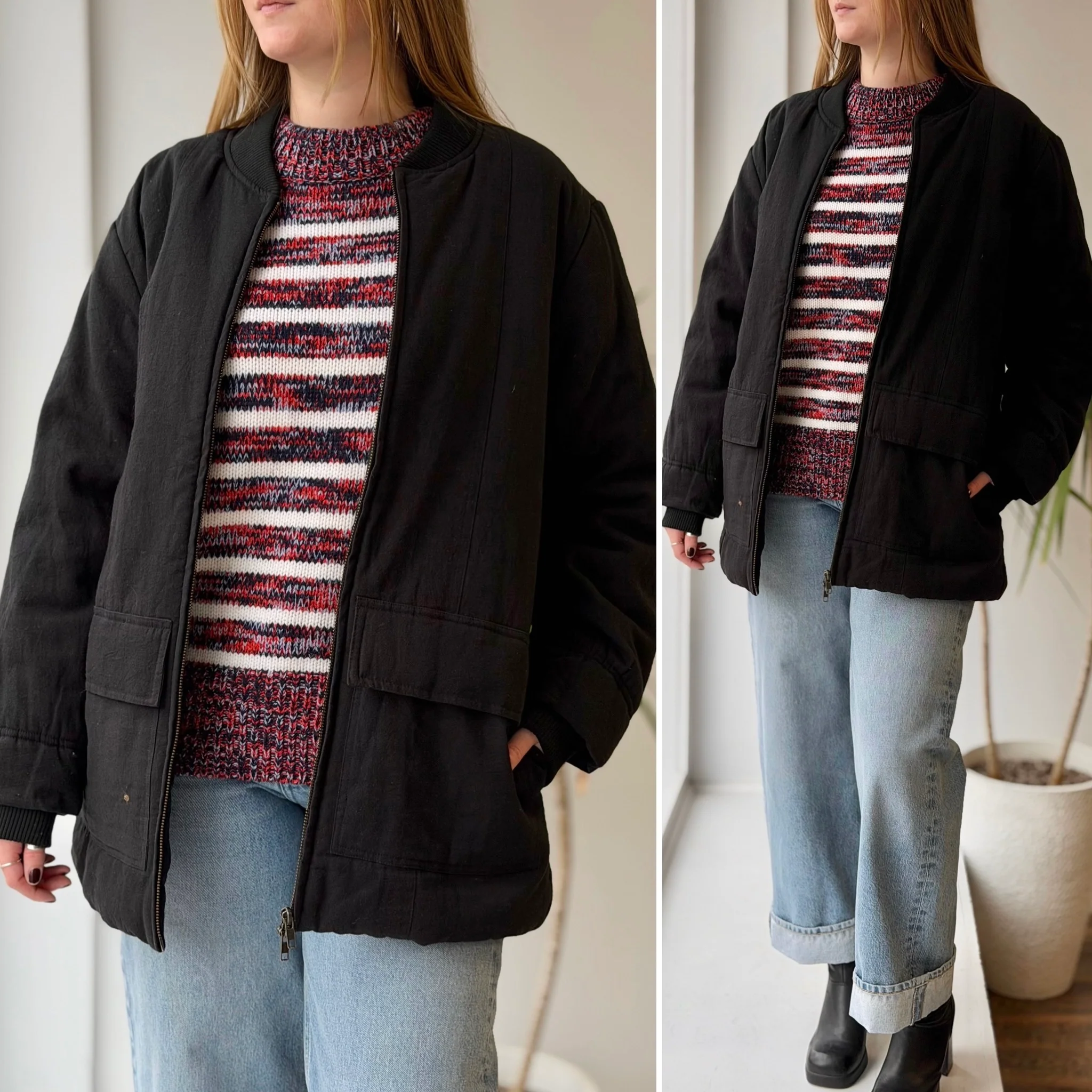 Apiece Apart Long Bomber Jacket in Black , Small - Image 4