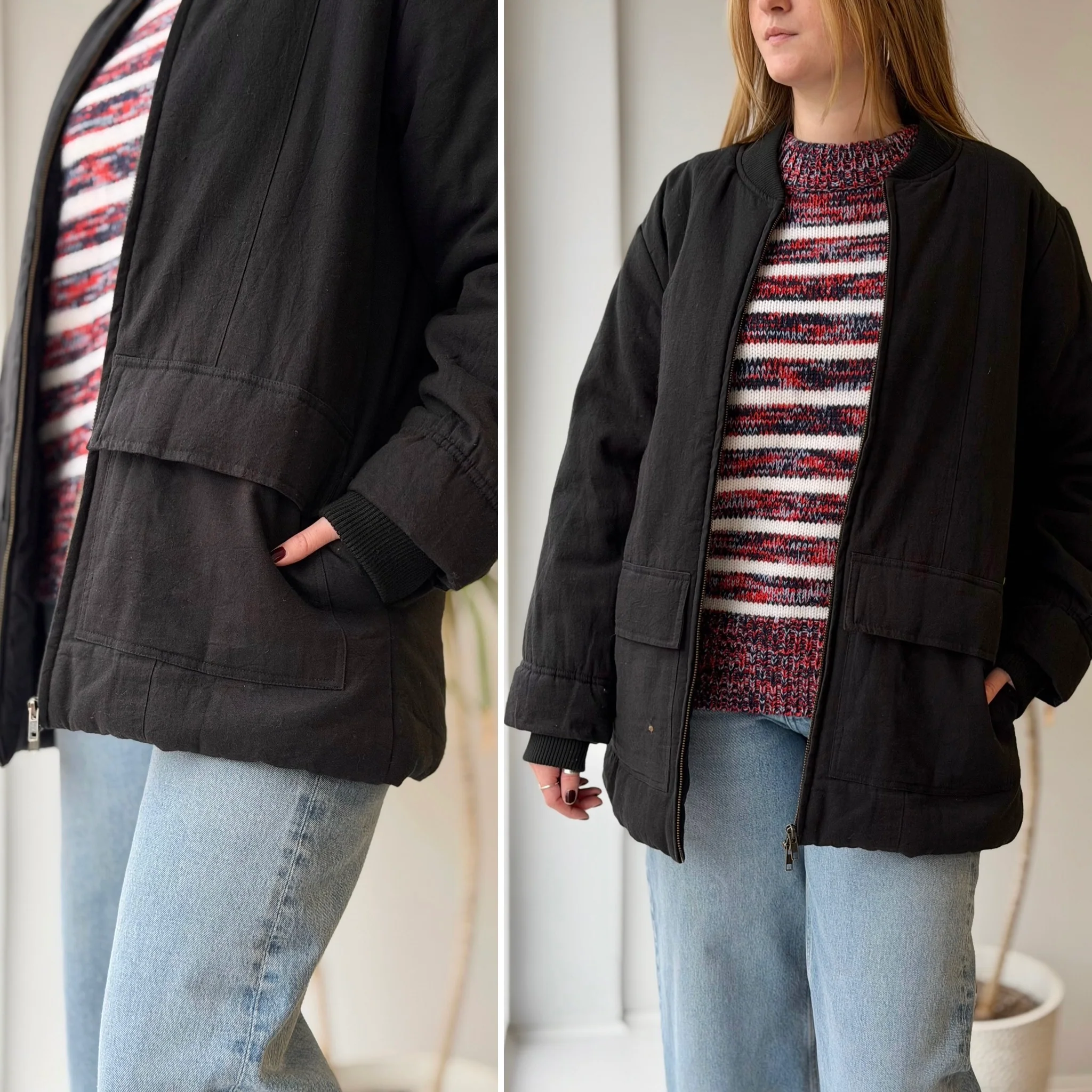 Apiece Apart Long Bomber Jacket in Black , Small - Image 5