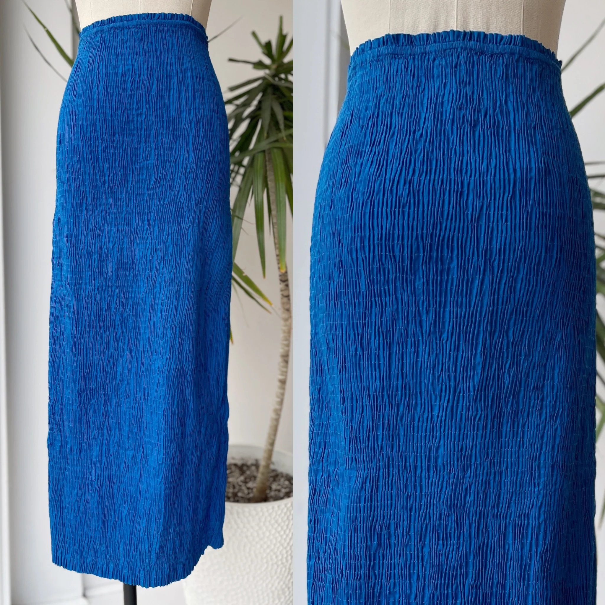 Apiece Apart Suenos Smock Skirt in Cobalt Blue, Small - Image 3