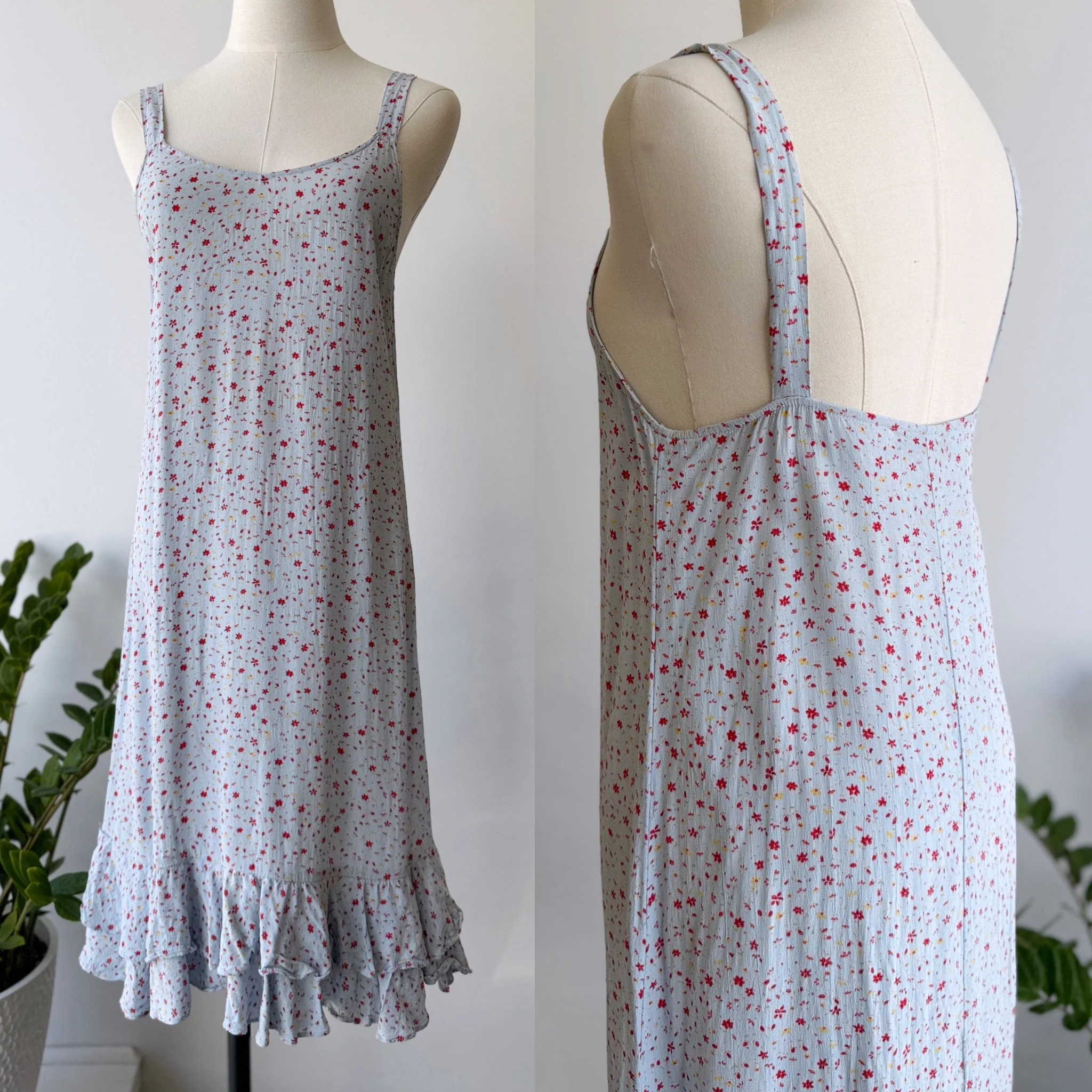 Christy Dawn Daphne Light Blue Floral Dress, XSmall - Image 3