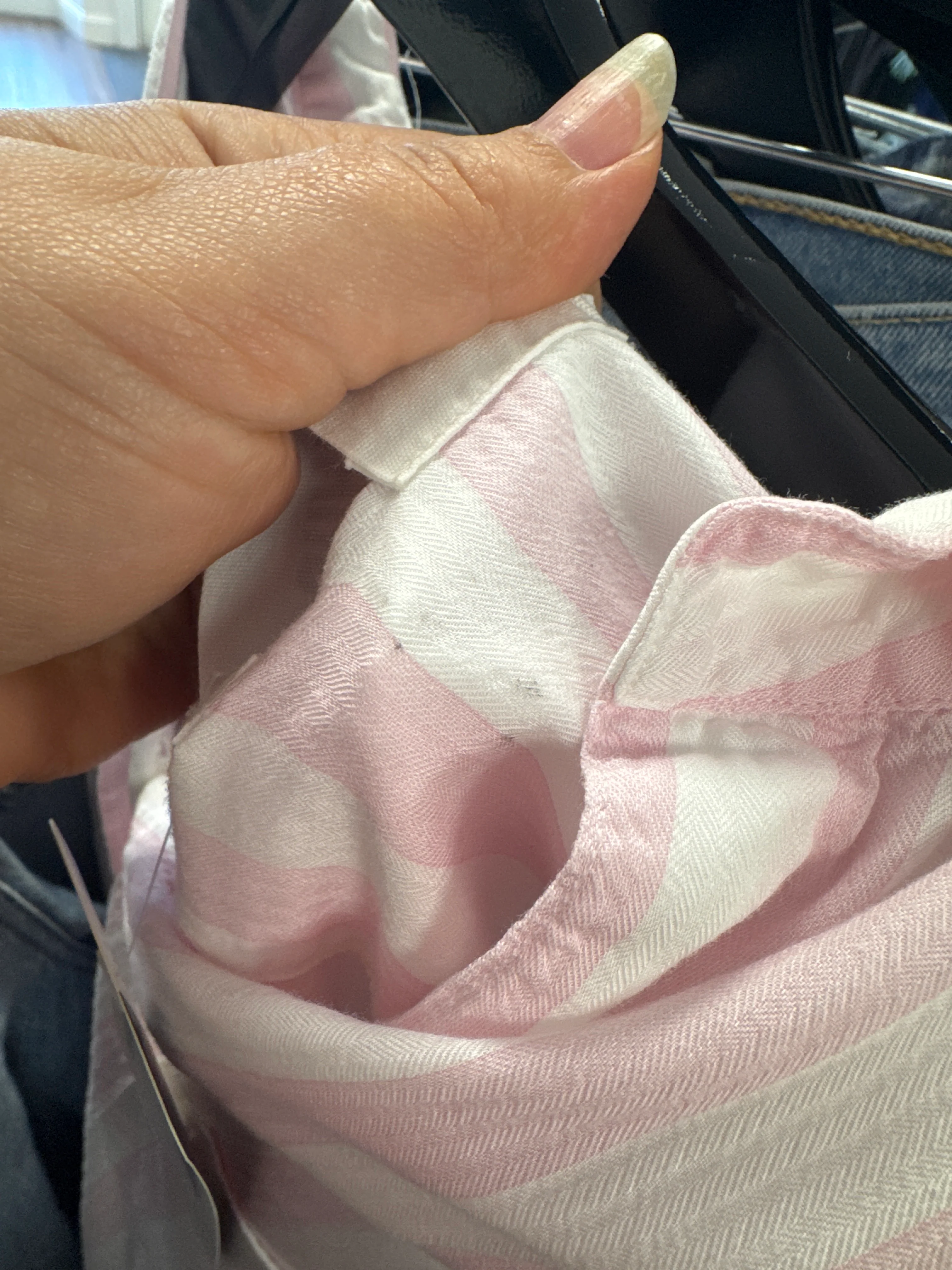 Grayson Pink & White Striped Button Up - couple tiny marks, XSmall - Image 4