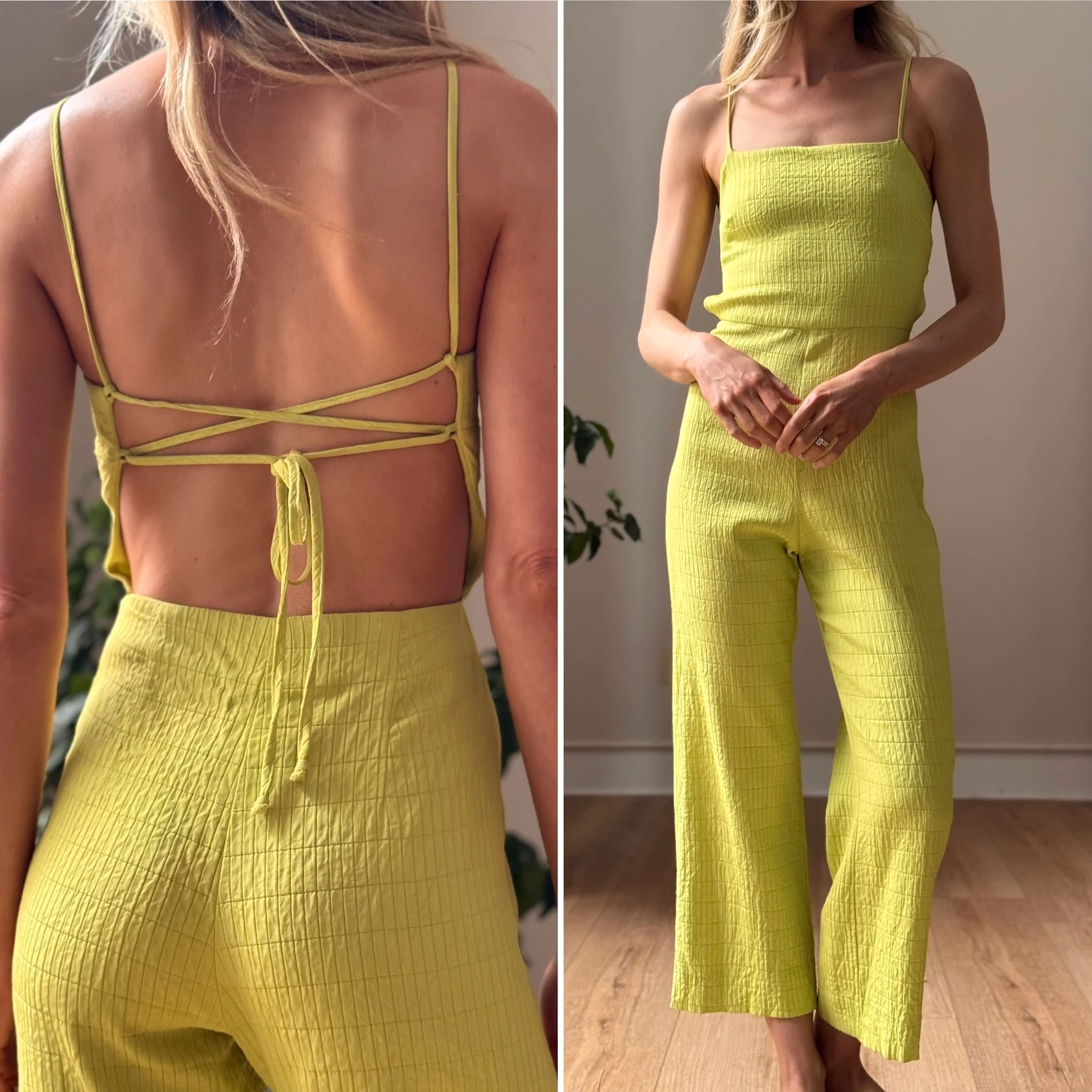 Paloma Wool Ava Lime Green Jumpsuit / size 34-2 / Freeport - Image 3