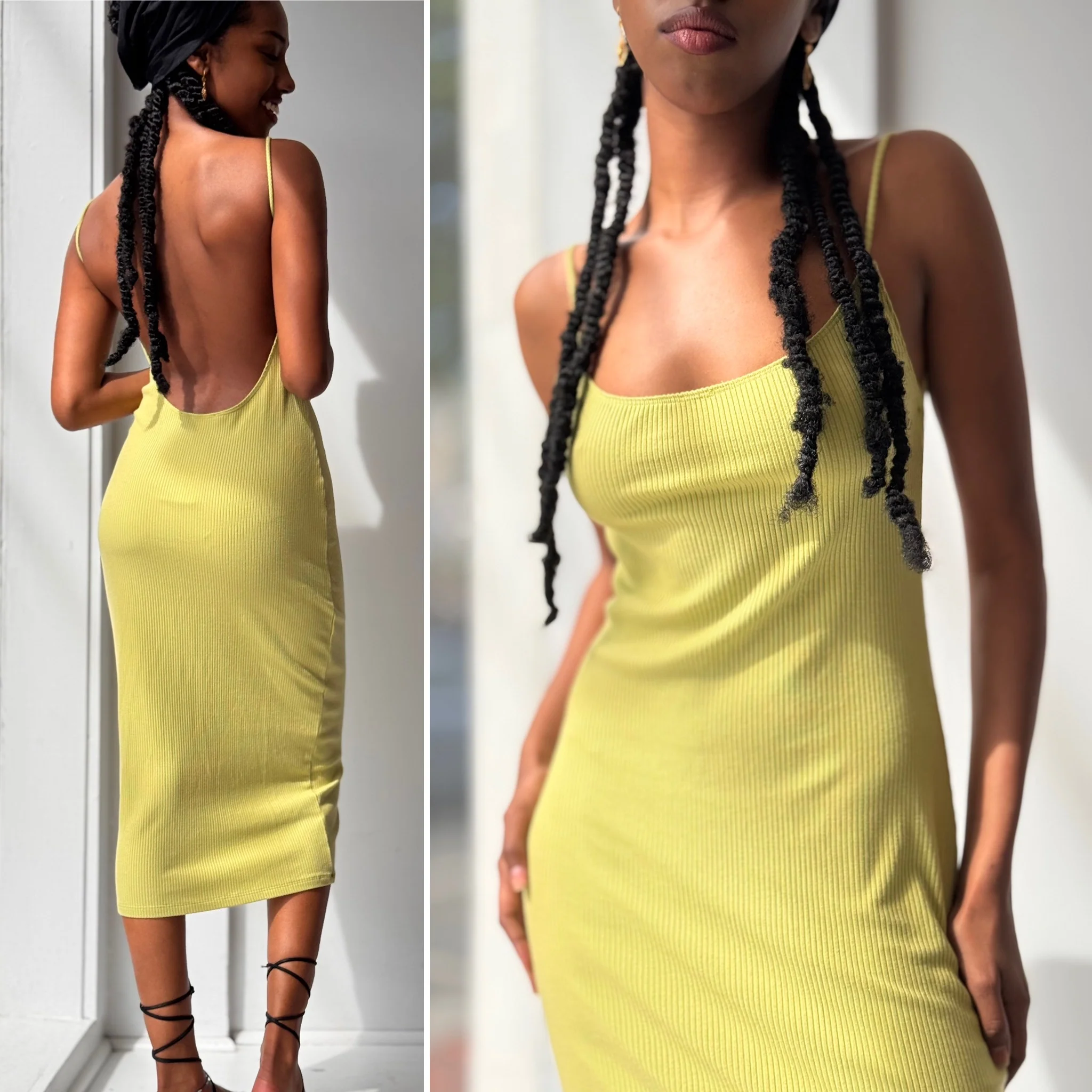 Reformation Kelsee Dress in Spearmint, Medium - Image 3