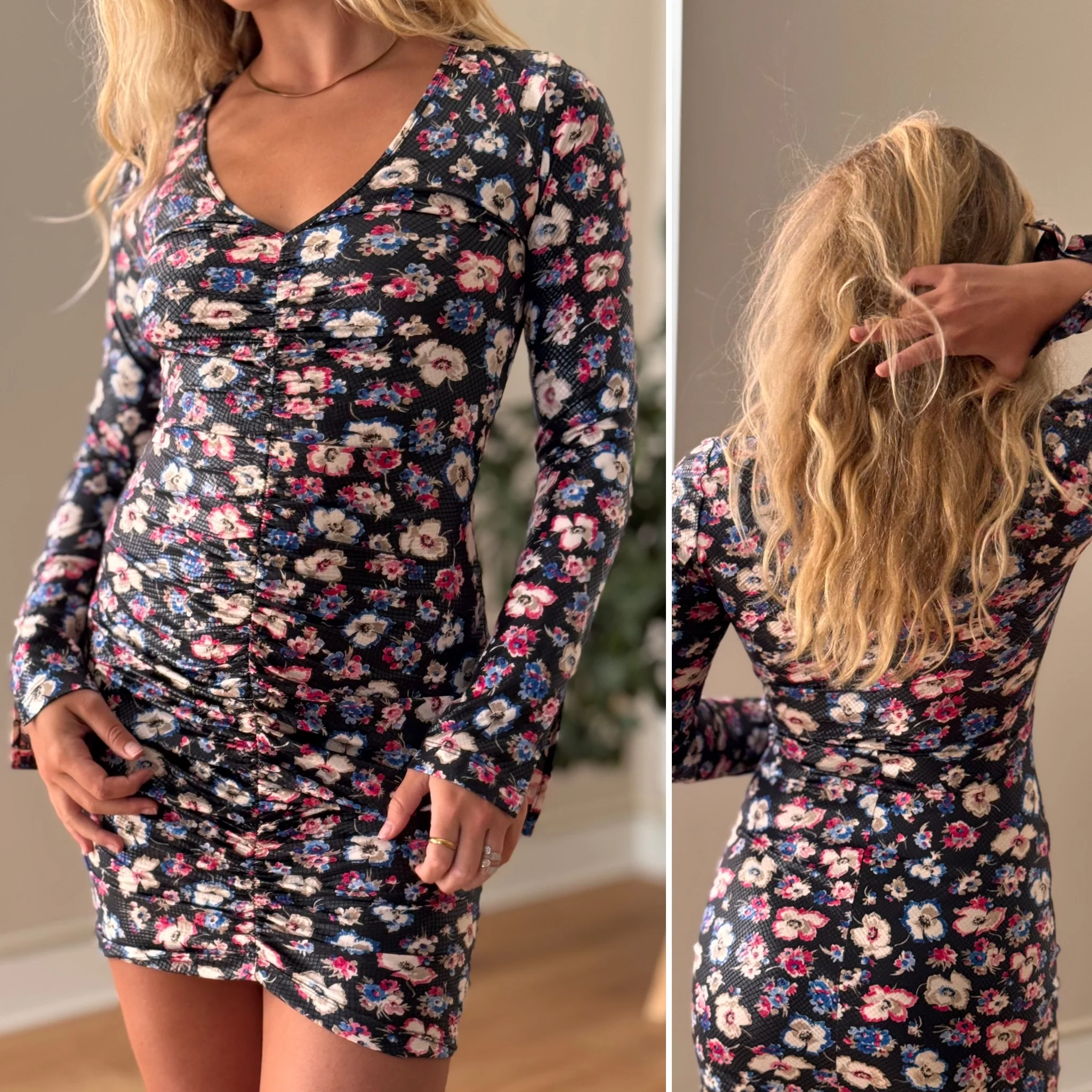 Rotate Birger Christensen Black Floral Mini Dress, 2 - Image 3